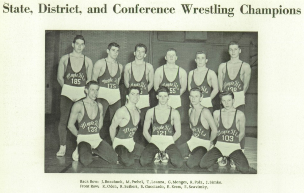 Maple Heights 1956 State Championship Wrestling Team